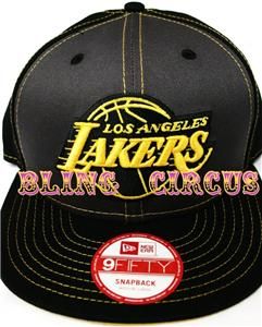 New Era La Los Angeles Lakers Neon Super Stitch Snapback Hat Fast