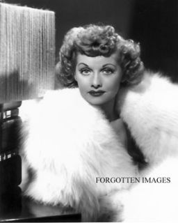Lucille Ball 1940s Fur Coat Fashion Photograph