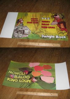 ad sheet JUNGLE BOOK Mowgli Disney 1967 proof copy,Baloo King Louie