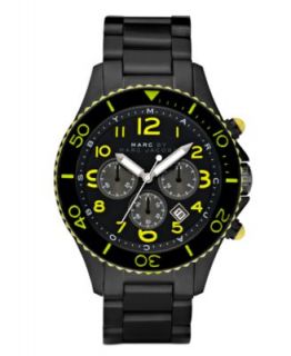 Marc by Marc Jacobs Watch, Mens Chronograph Rock Black Ion Plated
