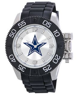 Game Time Watch, Mens Dallas Cowboys Black Polyurethane Strap 47mm