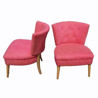 Vintage Slipper Lounge Chairs Set Heywood Style