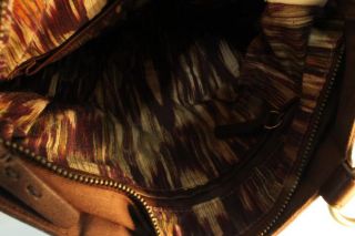 Lucky Brand Brown Leather Lined Messenger Handbag BHFO