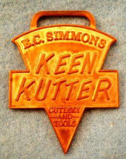 Original Keen Kutter Watch Fob E C Simmons Copper St Louis MO