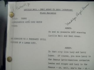 Lucy TV Show Script Copy Signed by Both Bob Carroll Madelyn Pugh Davis