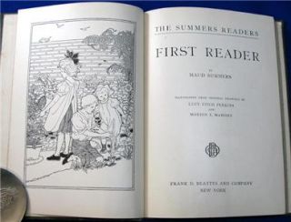 Summers Readers 1st Grade Maud Summers 1908 Antique Childrens Book Art