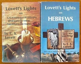 Lot of 6 C s Lovett Books Lovetts Lights on Acts SC