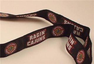Louisiana Lafayette Ragin Cajun Lanyard Key Chain Badge