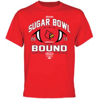 Louisville Cardinals 2013 Sugar Bowl Bound T Shirt Red