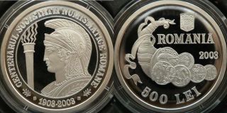 H9838 Romania 500 Lei 2003 Numismatic Society Proof