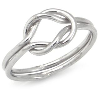 Petite Eternity Love Knot 925 Sterling Silver Ring Size Sz 6 5 PCHQ