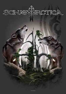 New Sonata Arctica Cloth Poster Flag Two Wolves