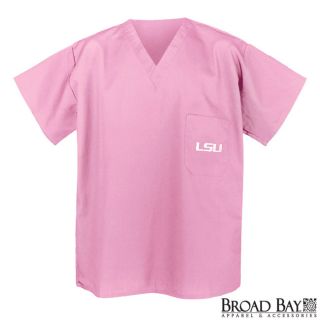 LSU Tigers Logo Pink Scrub Top Shirt XL Gifts Idea LSU Ladies Apparel