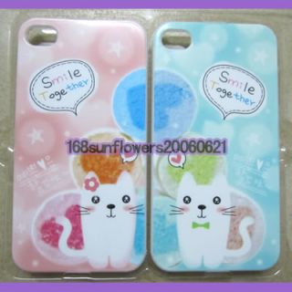 2pcs Sweet Cute Lover Couple Valentine Hard Case Cover for iPhone 4 4G