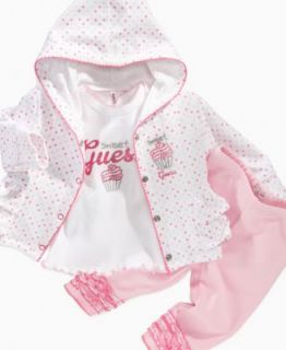 GUESS Baby Set, Baby Girls Layette Hoodie, T shirt and Legging Set