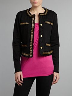 Michael Michael Kors Long sleeved jacket with chain detail Black   