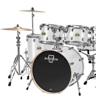 Ludwig Element Drum Set with Hardware Fusion 22 White LCE522F 3