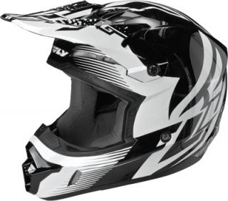 2013 Fly Racing Kinetic Inversion Adult Helmet Black White SM XXL