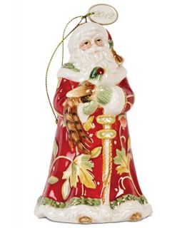 Fitz and Floyd Christmas Ornament, 2012 Bountiful Holiday Santa Bell