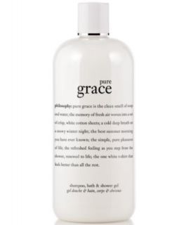 philosophy pure grace 3 in 1 shampoo, shower gel and bubble bath, 16