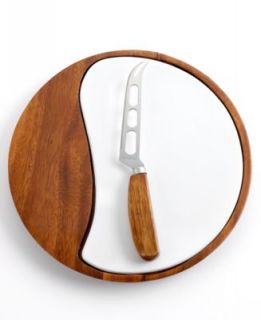 Martha Stewart Collection Wood Serveware, Cheese Board with Knife