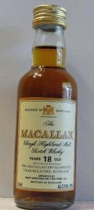 Miniature The Macallan Scotch Whisky Bottle 18