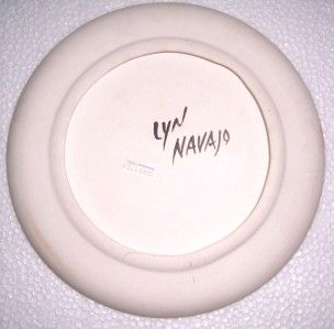 Signed Lynn Navajo Native Indian Etched Display Plate