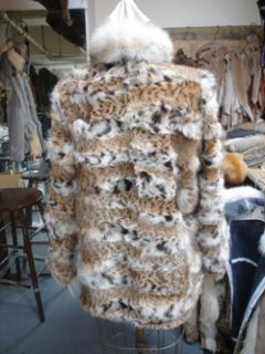 New Montana Lynx Fox Fur Coat Jacket Women Customize