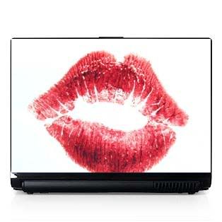 Laptop Computer Skin Fits PC or Mac Red Lips Kiss 059