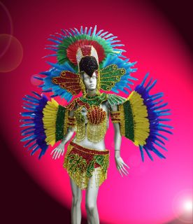Rio Carnival Parade Dancer Showgirl Drag Queen Parrot Costume