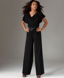 Jessica Simpson Jumpsuit, Strapless Belted Wide Leg