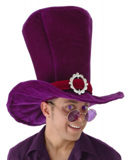 Alice in Wonderland Mad Hatter Madhatter Adult Giant Top Hat Purple