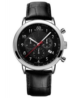 88 RUE DU RHONE Watch, Mens Swiss Chronograph Double 8 Origin Black