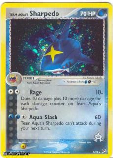 MA 5) Team Aquas Sharpedo PARALLEL (Reverse) FOIL Pokemon Card EX