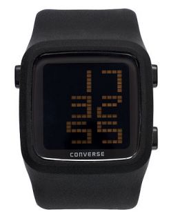 Converse Watch, Unisex Digital Scoreboard Black Silicone Strap 43mm