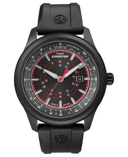 Timex Watch, Mens Expedition Black Resin Strap 43mm T49920UM   All