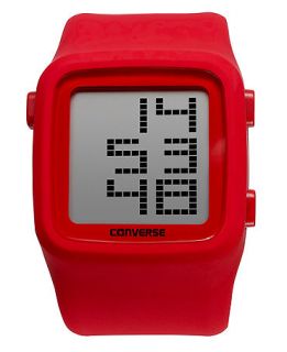 Converse Watch, Unisex Digital Scoreboard Red Silicone Strap 43mm