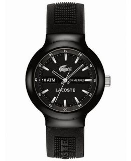 Lacoste LVE Watch, Mens Borneo Black Silicone Strap 44mm 2010657