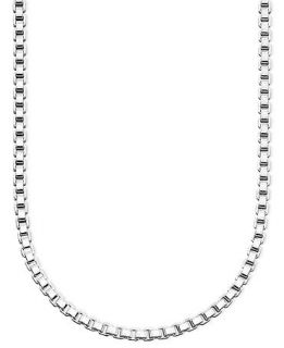 Giani Bernini Sterling Silver Necklace, 16 30 Box Chain   Necklaces