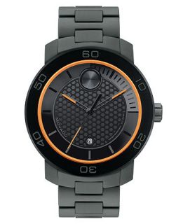 Movado Watch, Swiss Bold Black Ion Plated Titanium Polymer Bracelet
