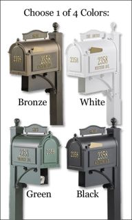New Whitehall Ultimate Curb Mailbox Package 4 Colors