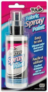 Tulip Fabric Spray Paint 4 oz Glittering Diamond Silver