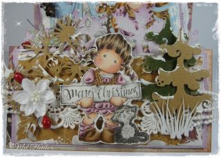 OOAK Magnolia Tilda Christmas Card