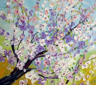 Painting XLarge 48x36 Spring Magnolia Tree Art by Luiza Vizoli