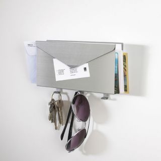 Umbra Lettro Wall Organizer Aluminum Key Mail Letter Holders Rack Wall