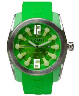 Izod Watch, Unisex Sport Bright Green Rubber Strap 48mm IZS1 5BRAZIL