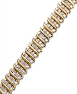 Victoria Townsend Diamond Bracelet, 18k Gold over Sterling Silver