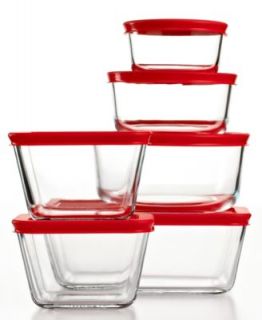 Martha Stewart Collection Food Storage Container Set, 12 Piece Glass