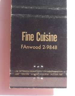 1950s Matchbook Maison Billia Fine Cuisine Scotch Plains NJ Union Co