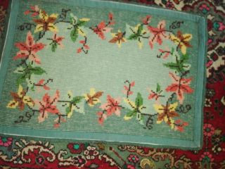 Lovely Vintage Hand Hooked Area Rug Fall Colors and Theme